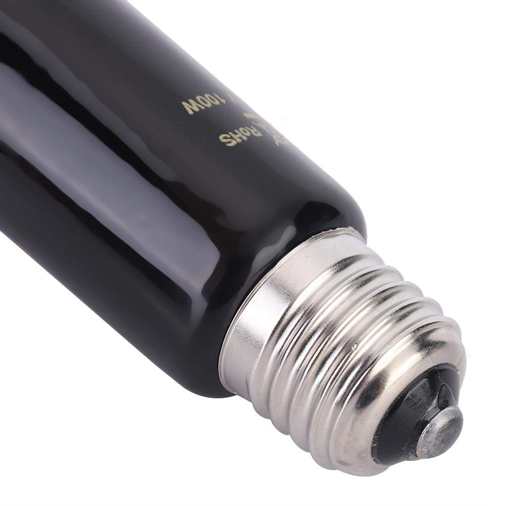 Fdit Ceramic Heating Lamp, E27 Infrared Heat Lamp 100W 220V-240V for Reptile Pet Enclosure No Light Emitting Animal Heat Bulb (1#) - image 7