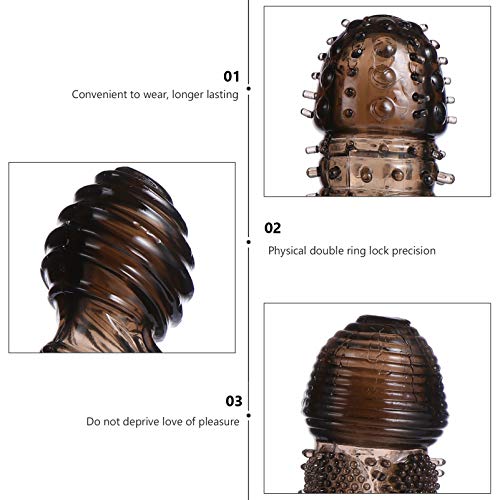 EXCEART 5 Stks Siliconen Vibrerende Penis Sleeve Vertraging Ejaculatie Ring Mannelijke Penis Ring Gemengde Stijl - Image 3