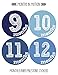 Months in Motion Baby Monthly Stickers Milestone Newborn Infant Gift First Year (Set of 12 Stickers)