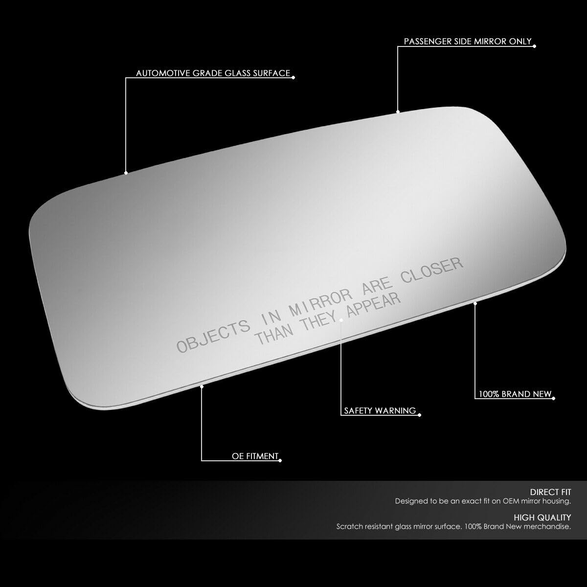 Amazon.com: VHNROFE 1pc Right Passenger Side Reflective Exterior 