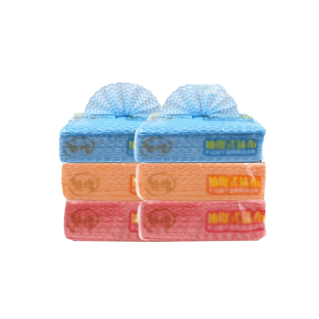Napery Scouring Pad Removable Non Woven Cloth Disposable Rags Dish Towels Housework Cleaning Tablecloths Kitchen Cloths Dishrag (Quantity : 6)