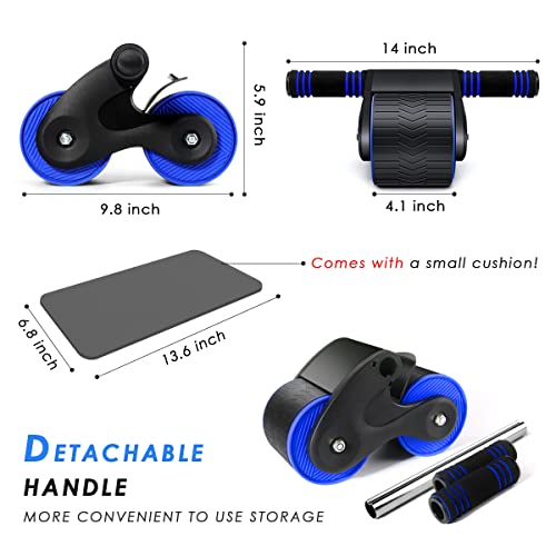 Automatic Rebound Abdominal Wheel, Double Round Ab Roller Wheel Exercise Equipment, Domestic Abdominal Exerciser, Abs Workout Fitness, Beginners And Advanced Abdominal Core Strength Training #TOP6