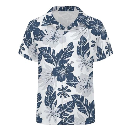 Boys Coconut-Palm Hawaiian Shirt Short Sleeve Button Down Shirts Summer Beach Shirts Tops for Kids Teens4