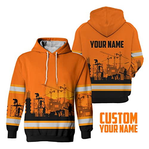 Matedecor High Visibility Hi Vis Hoodie for Men - Jobs Collection Custom Name Class 3 Reflective Safety Workwear2