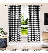 LAGHCAT Buffalo Plaid Curtains, Thermal Insulated Room Darkening Window, Basic Grommet Top Treatm...