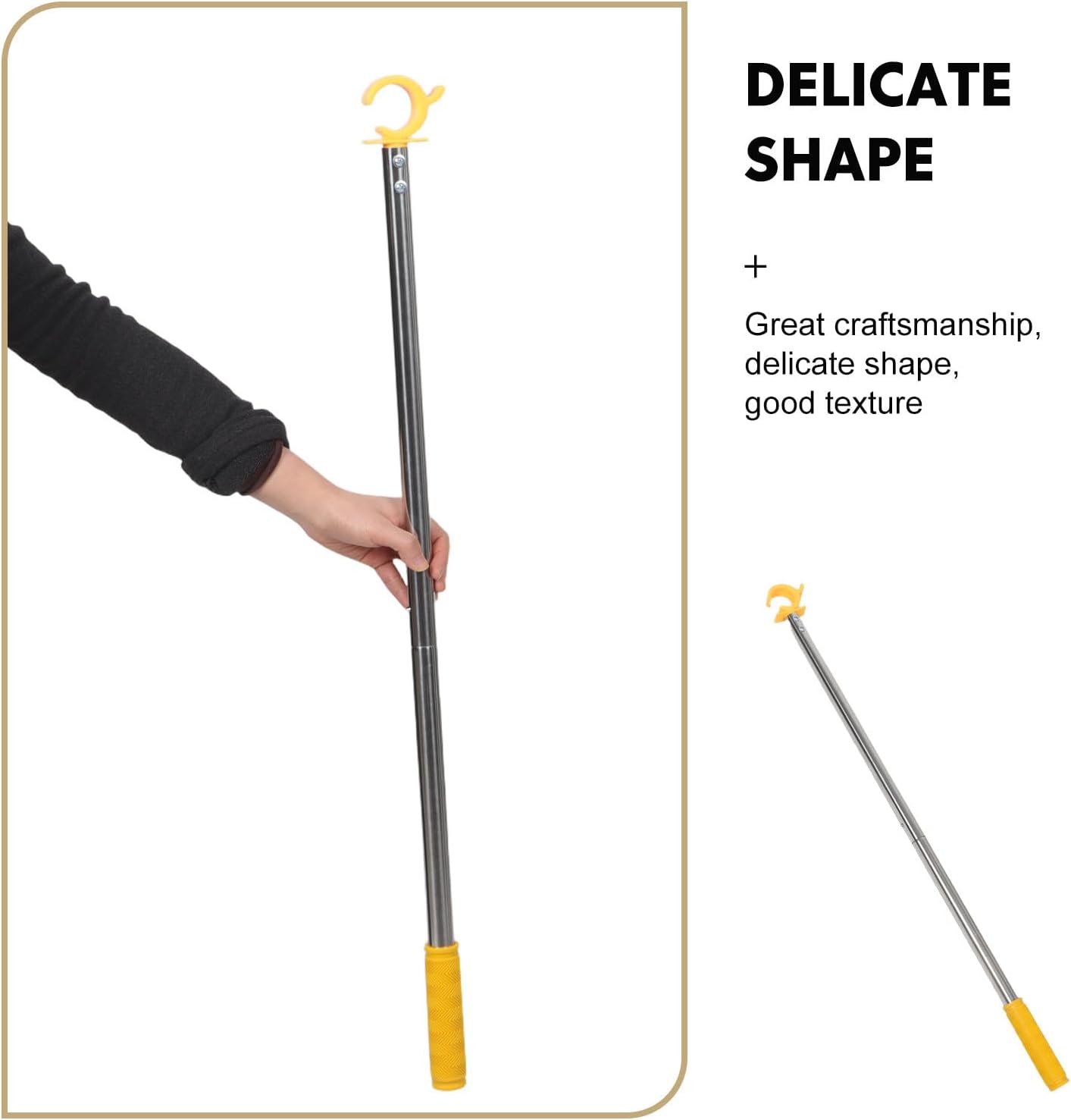 Telescopic Window Opener Pole with Hook - Blinds Extendable Reach Tool for High Skylights - Lightweight Portable Skylights Opener Tool for Home Decor - Style 2