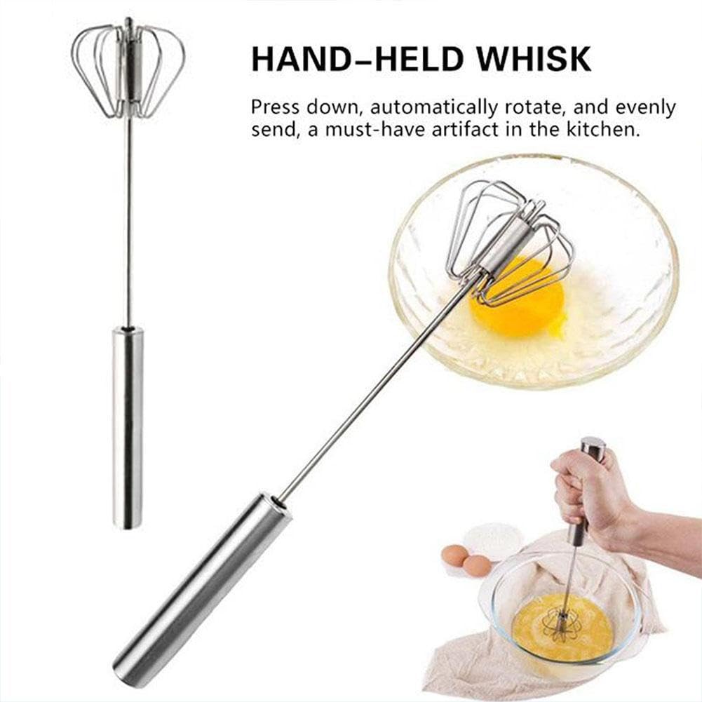 Set Di 2 Fruste A Mano In Acciaio Inossidabile Con Manico Ergonomico, Perfette Per Montare Uova, Mescolare Salse E Impasti, Utensili Da Cucina Versatili