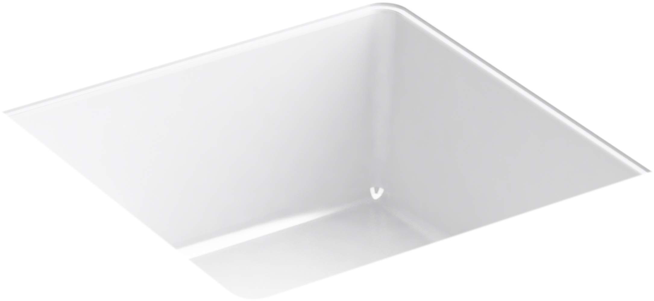 8188-0 Verticyl Square undermount Bathroom Sink, 11" W x 11" L, White
