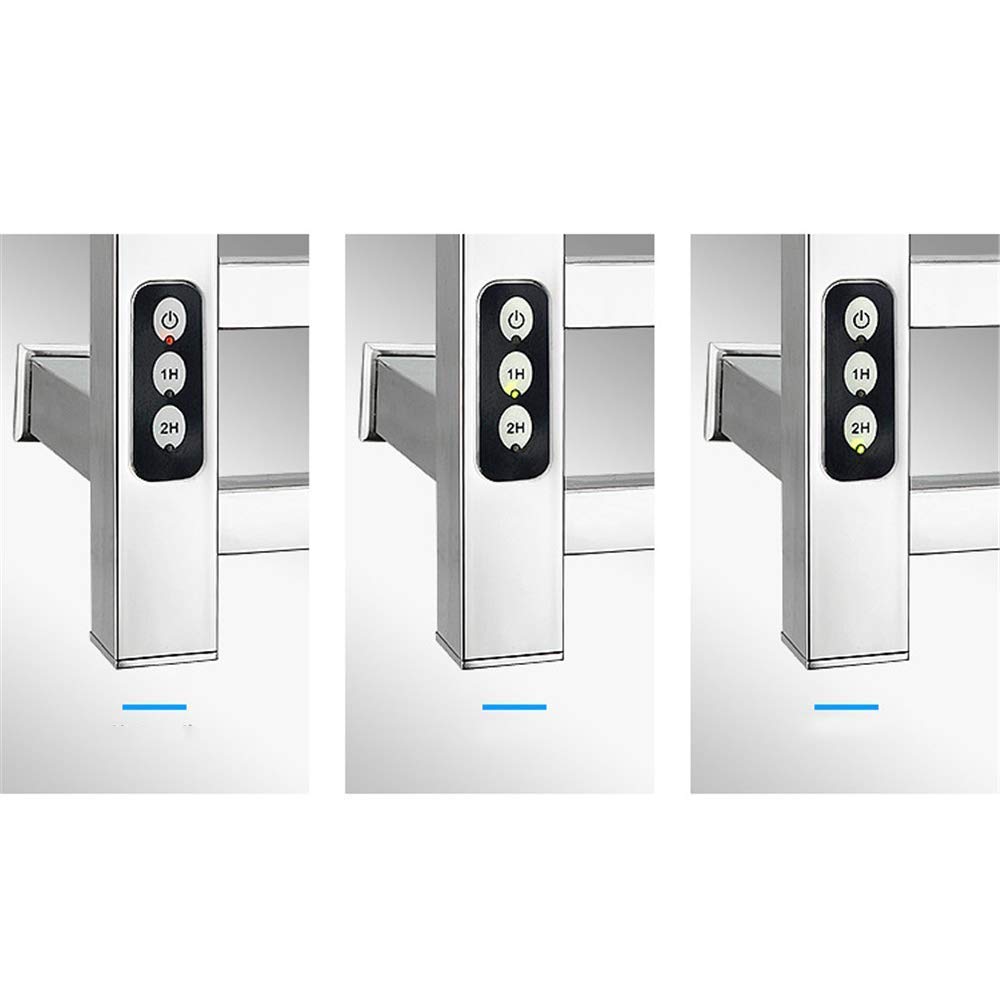 Handtuchwärmer/Elektrischer Handtuchwärmerständer, Handtuchhalter aus Edelstahl 304 mit 10 beheizten Stangen, Handtuchwärmer mit Timer für die Wandmontage im Badezimmer
