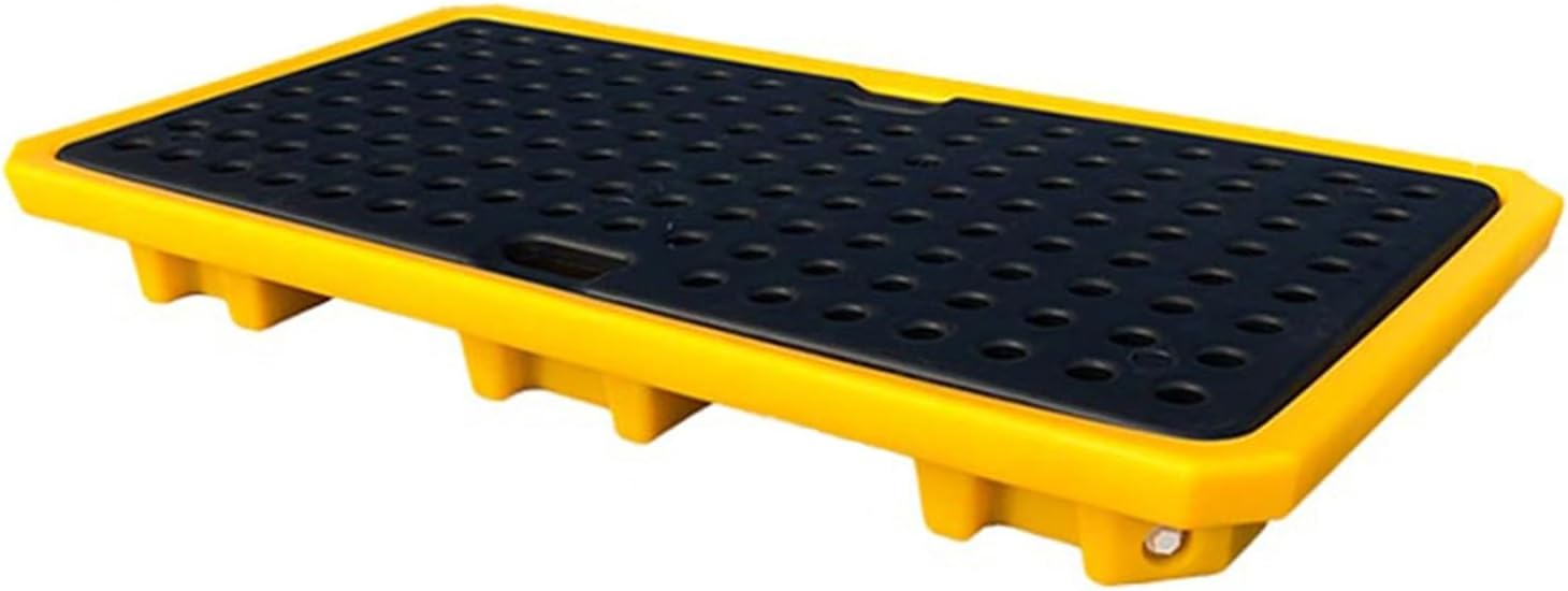 Industrial Leakproof Bucket Tray - Spill Pallet Platform, High Load Capacity Drum Containment Solution for Sstorage and Easy Handling/Yellow-2 Pack/49.2 * 25.6(Yellow 1 Pack 51.2*27.2*5.9In)