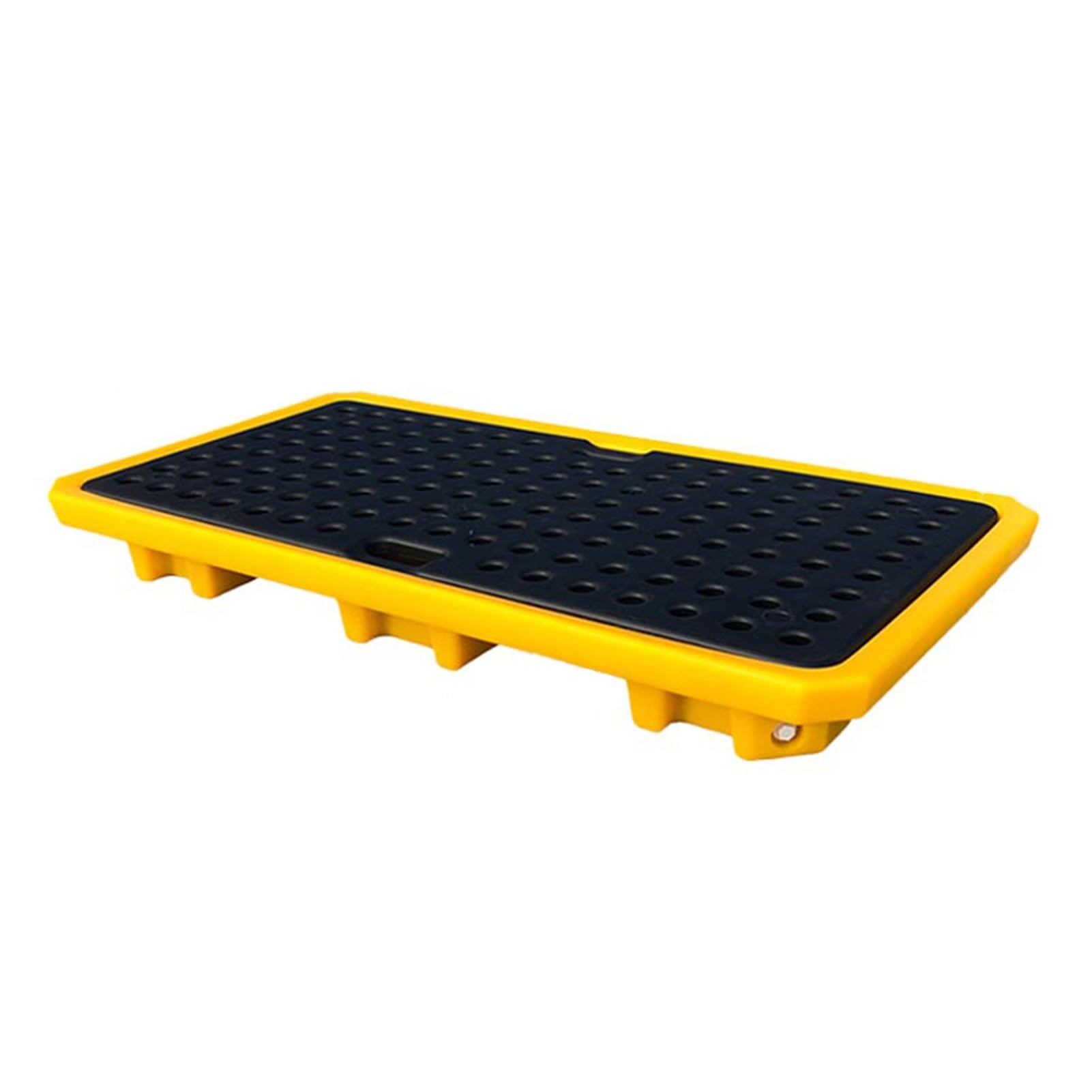 PFCDZDU Spill Containment Platform, Nestable Paint Bucket Leakproof Pallet with Forklift Pockets, Industrial Garage Detachable Polyethylene Tray, High Load Capacity (Color : Yellow-2 Pack, Size : 51
