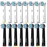 Entfernen so bis zu 5x mehr Plaque - Diese Kompatible Aufsteckbürste Oral-B Cross verfügt über einen runden Bürstenkopf, der für eine zahngenaue Reinigung entwickelt wurde. Die Borsten gelangen dadurch tief in die Zahnzwischenräume und entfernen so bis zu 5x mehr Plaque als eine herkömmliche Handzahnbürste.