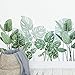 OmeHoin DIY Groß Wandtattoo Wandsticker Grüne Blätter Pflanze Wandaufkleber Aufkleber Kinderzimmer Dekor Kunst Wandbild für Zuhause Wohnzimmer Schlafzimmer Flur Kühlschrank 30 * 90CM * 2PCS-Satz