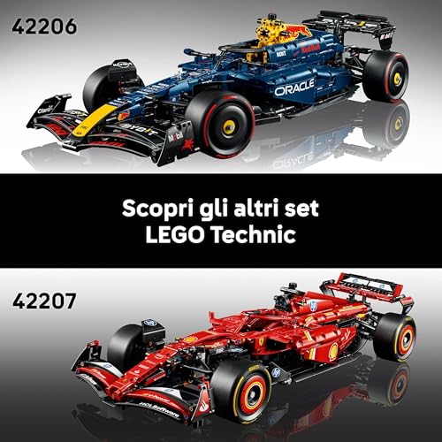 Technic Monoposto F1 Oracle Red Bull Racing RB20 - Modello di Auto da Corsa da Formula 1 in Scala 1:8 con Motore V6, Cambio, Sterzo e DRS - Regalo per Adulti, Uomo e Donna da Collezione - 42206 - Lego - Immagine 6