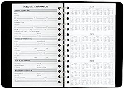 AT-A-GLANCE Products - AT-A-GLANCE - Daily Appointment Book, 4-7/8 x 8, Black - Sold As 1 Each - 15-minute scheduling in a medium size book. - Perforated page corners allow you to find current day