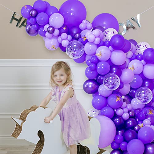 Image of Purple Balloons 110Pcs, 5 Inch Small Purple Latex Party Balloons, Mini Thick Purple Balloons for Birthday Wedding Baby Shower Decorations.