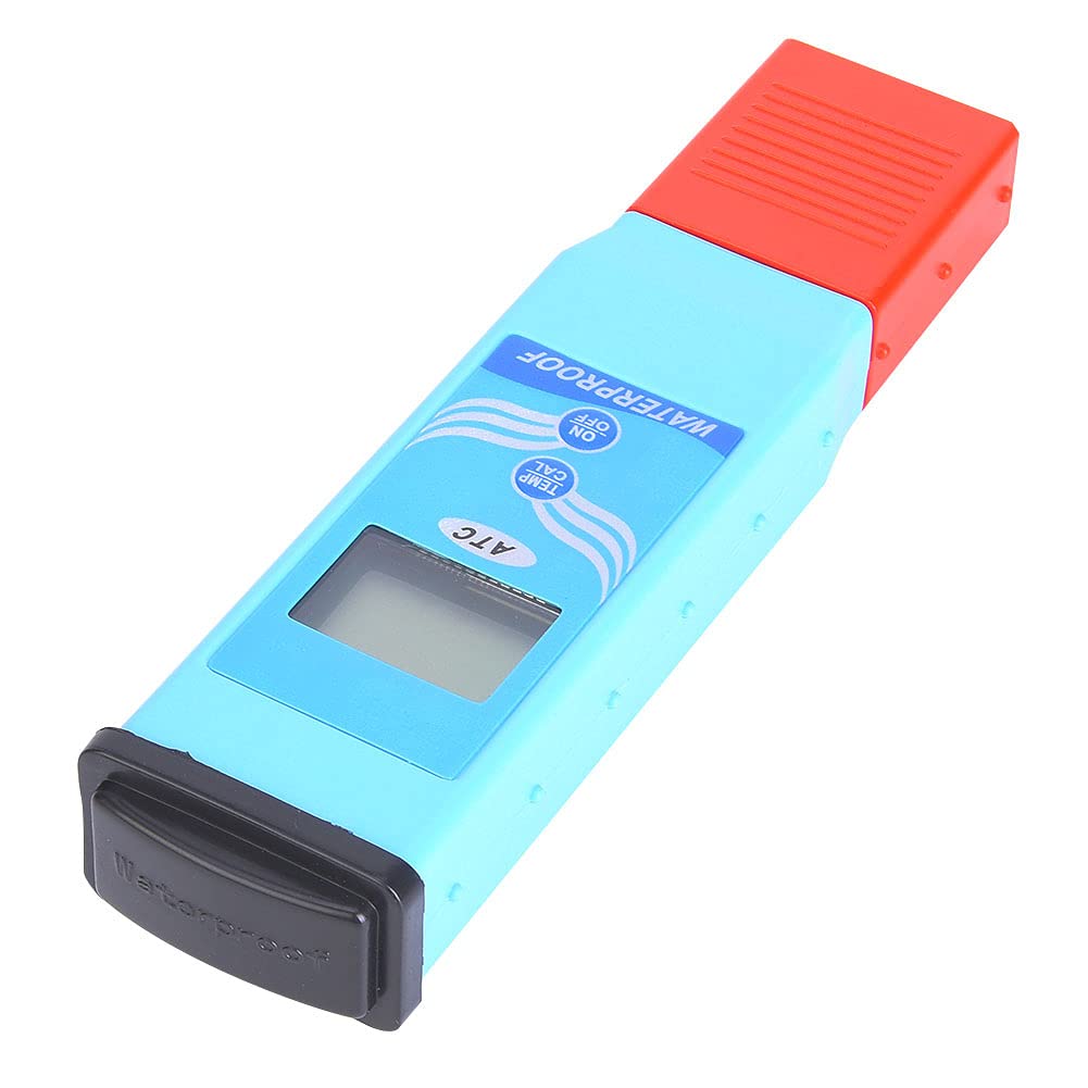 PH miernik, cyfrowy wodoodporny tester PH/temperatury Test jakości wody z dwupoziomowym wyświetlaczem LCD do wody pitnej, hydroponiki, roślin, akwarium i basenu
