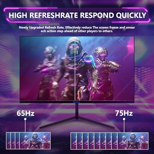 Image of Sealan 24 Inch Computer Gaming Monitor, 1080P, 75Hz, Frameless Design | Refresh Rate 16:9 Aspect Ratio Display HDMI Ports with Tilt /Ergonomic for Office and Home Supports Wall Mount (75 * 75mm)
