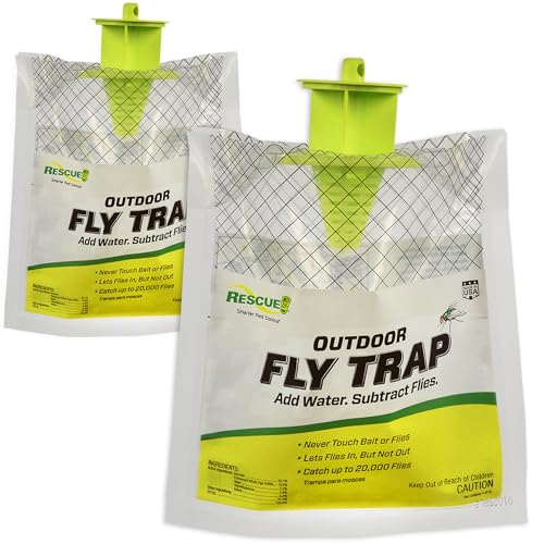 RESCUE! Outdoor Disposable Fly Trap, Green, 2 Pack