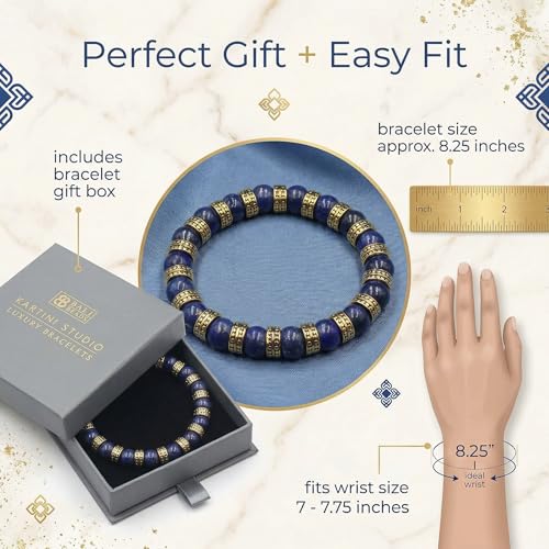 Pulsera de Lapislázuli y Oro para Hombre miniatura 4
