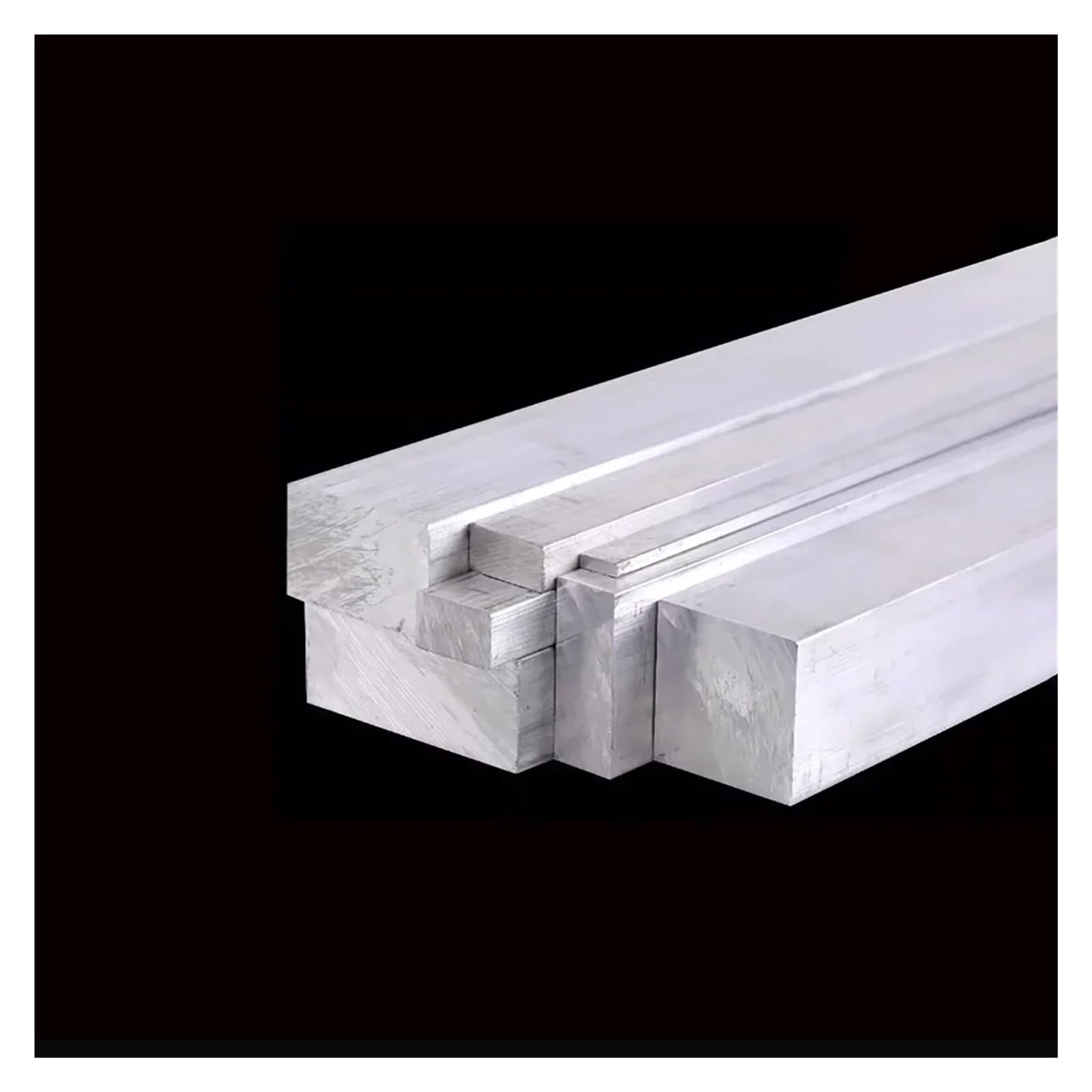 Tira Plana De Aluminio Barra plana de aleación aluminio/Barra rectangular/Modelismo bricolaje aluminio Diámetro 5/8/10/12/15/18/20/25/30/35/40/45 mm(500mm,12X12mm)