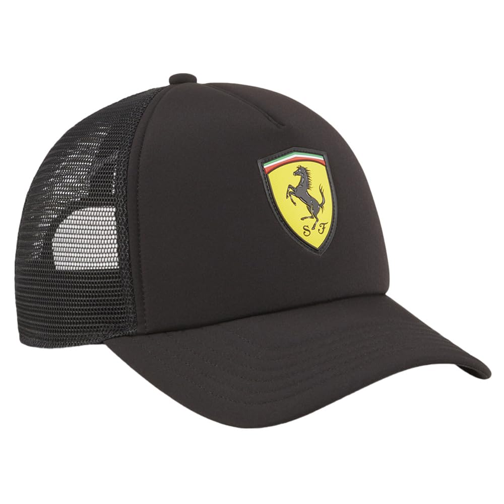 Puma Unisex Scuderia Ferrari Formula 1 Race Trucker Cap, Puma Black, One Size