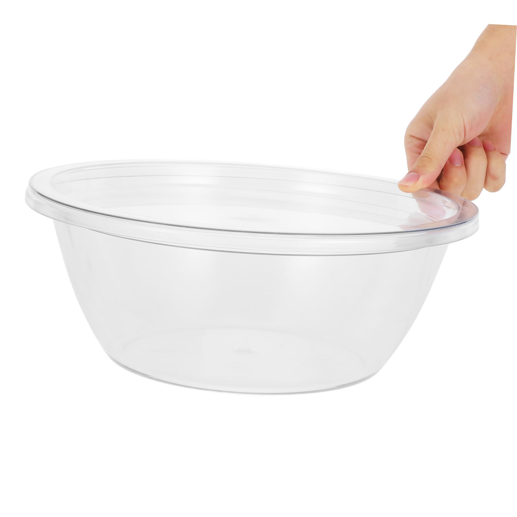 Alipis Bol Grande de Plástico con Tapa Transparente y Resistente Deformación Multiusos para Amasar Preparar Ensaladas y Almacenar para Cocina Familiar
