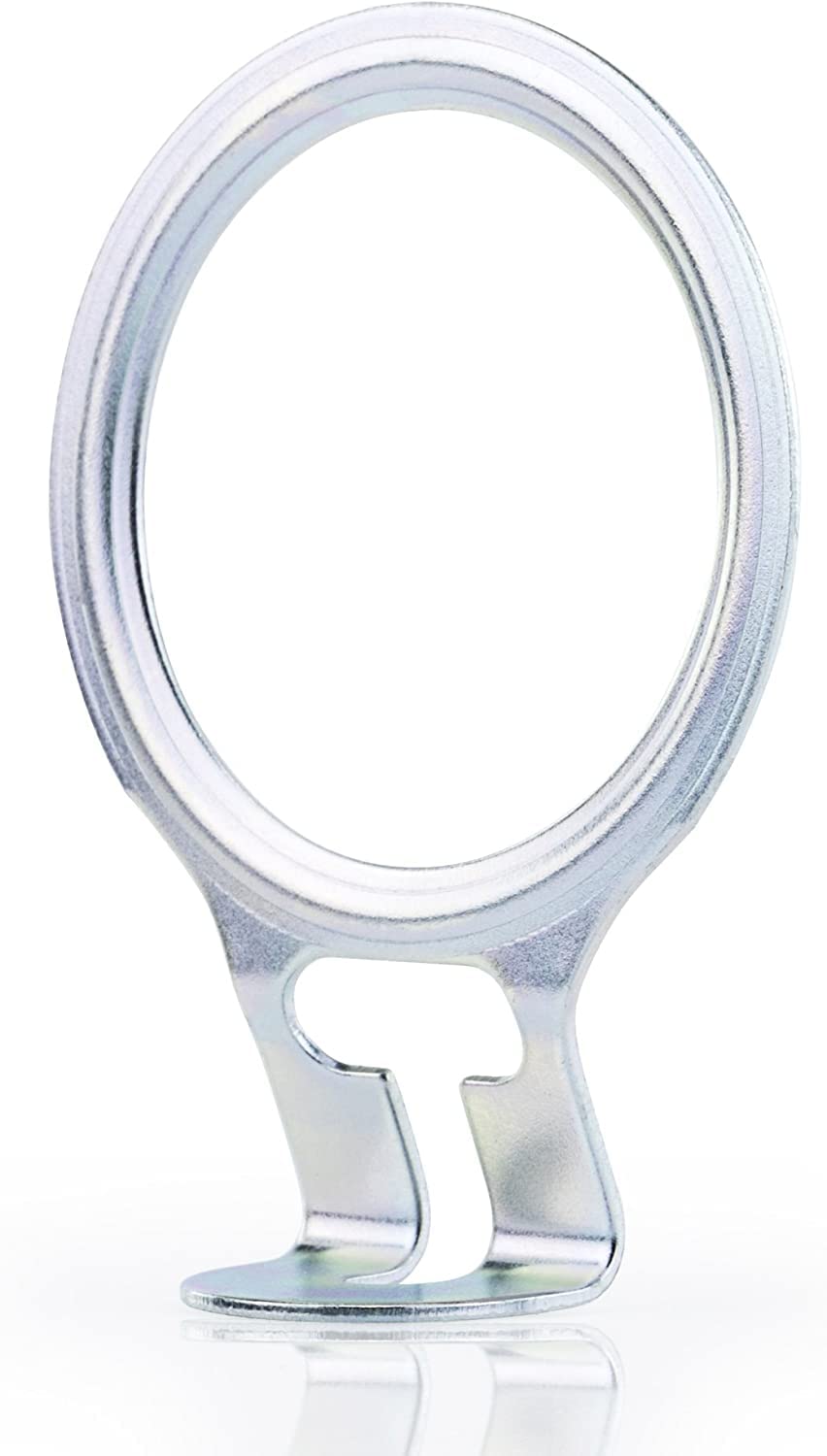 Tradineur - Gruccia in legno Hotel Antifurto con Pinze e Anelli 45 cm (100)