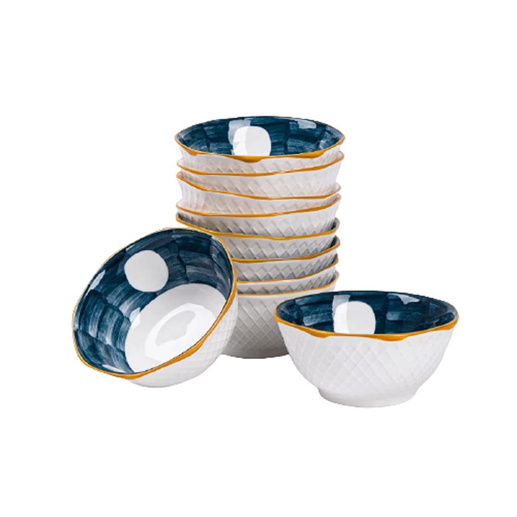Bols à Céréales Bols de céréales Ensemble de 10 grands bols à soupe Bols céramiques Nouilles Ramen Bols Set Serving Bols for Pâte à curry Bowl Bowl pour Pâtes Salade ( Taille : 10 UK , Color : Moonlig