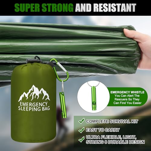 Oudain Bolsa de Dormir de Emergencia XL 2 piezas 240 cm x 125 cm miniatura 4