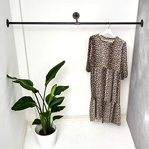 Kleiderstange Wandmontage zwischen zwei Wänden - Garderobenstange Nische...