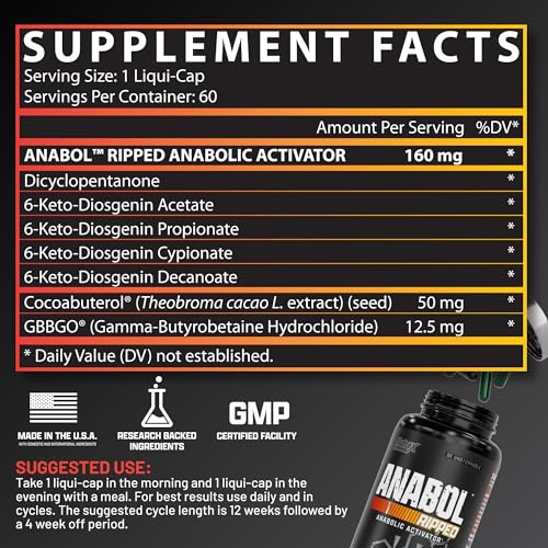 Nutrex Research 850046504488 Anabol Ripped Anabolic Muscle Builder thumb #2