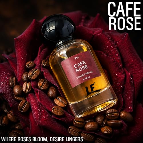 Image of La French Cafe Rose Perfume 50ml for Unisex | Long Lasting Eau De Parfum | Fresh Floral Rose Fragrance | Premium Everyday Luxury Perfume