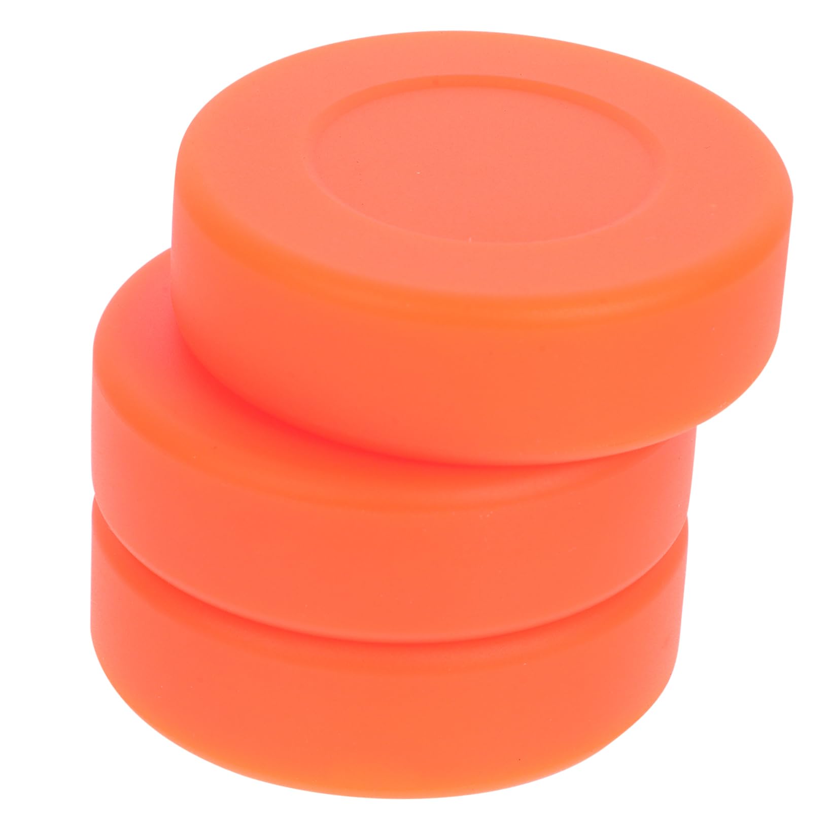 SUPVOX 3pezzi Palline da Hockey in PVC Arancione Scivolamento a Bassa Frizione e Alta Densità, Forma Rotonda e Peso Leggero per Competizioni e Allenamenti Outdoor