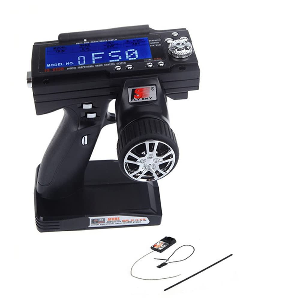 WANGCL RC FS GT3B Radio Transmitter Receiver 2.4Ghz LCD Transmitter with FS-GR3E 3-Channel Receiver for RC Car Boat