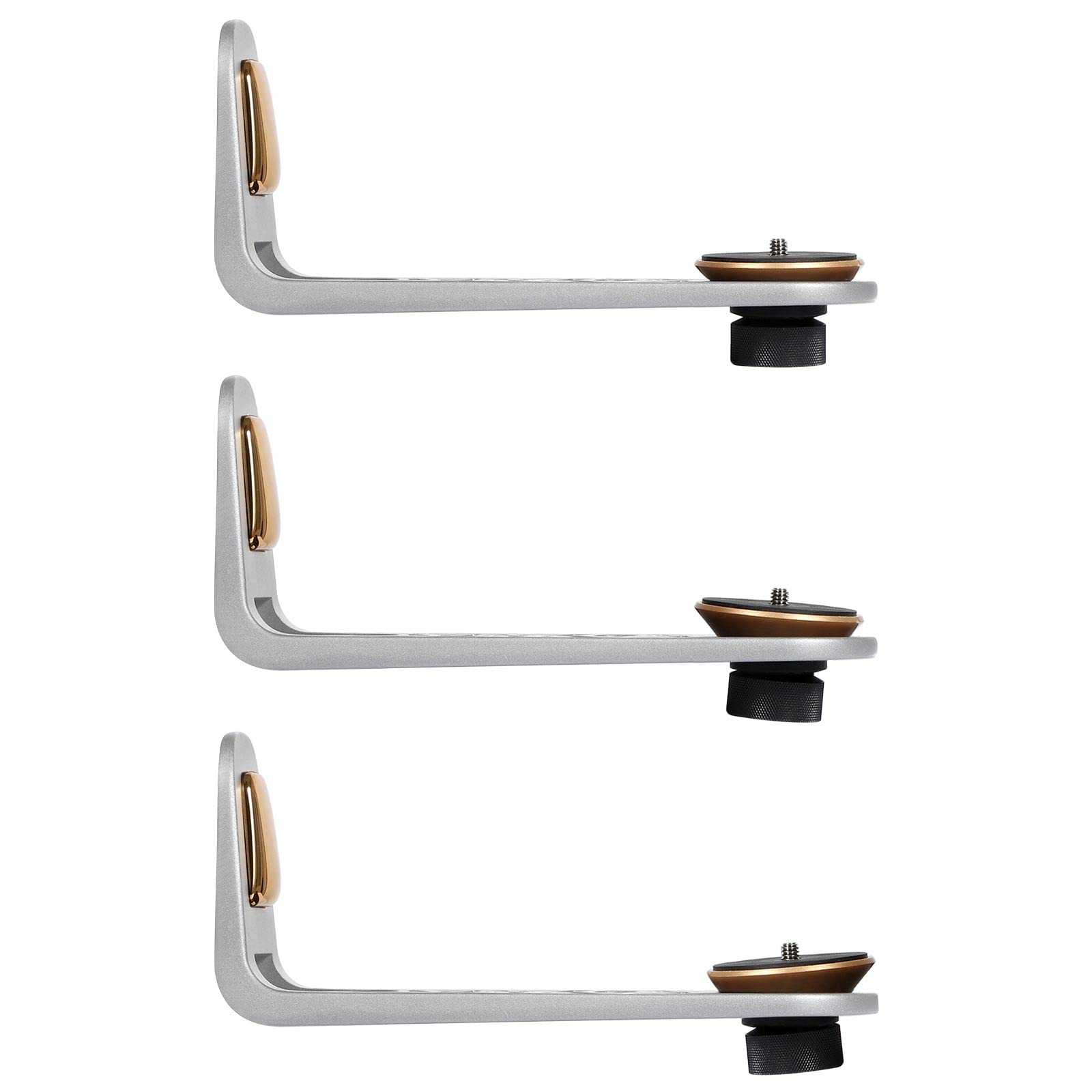 Beamer Halterung,Verstellbarer Projektor-Zubehör, Elevationswinkel ±10°，360°-Drehung,Standard-1/4-Zoll-Schraube für die meisten Kameras/Projektoren (Silver)