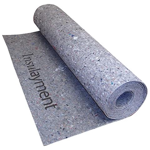 Insulayment INSUL100 Multi-Purpose Acoustical Flooring Underlayment for Laminate, Wood, and Tile, 3' x 33.3' Roll, Gray, 100 Count Cover