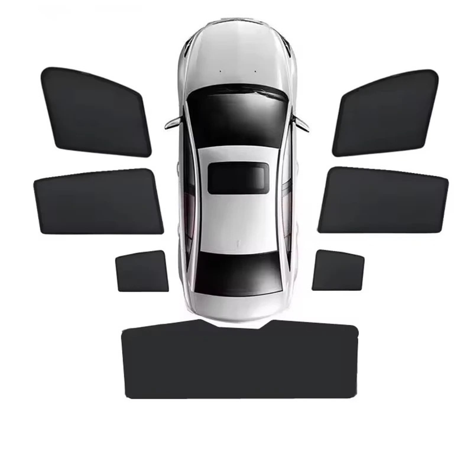Parasol Parabrisas Coche para Jeep para Grand para Cherokee WK2 2011-2022 Malla para Ventana Parasol con Aislamiento Térmico Anti-UV Herramienta Accesorios para Coche(7PCS Set)