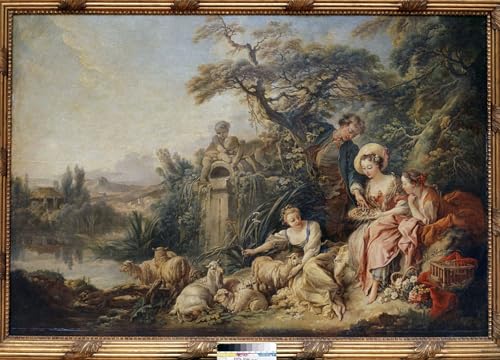Peinture murale nordique François Boucher Le Nid affiche sur toile 60x90cm