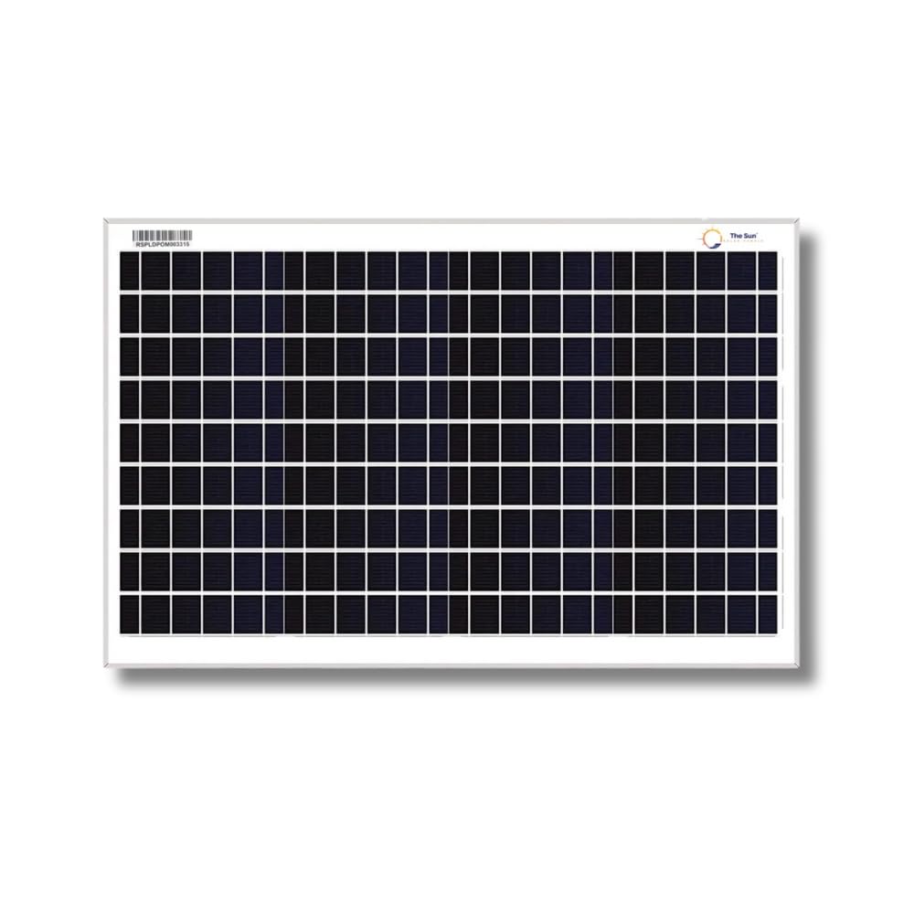 The Sun SolarPro 50 Watt 12 Volt Monocrystalline Cells + PERC Technology, Offering Space-Efficiency of 176.91 W/m² for Your Valuable Space. On-Grid and Off-Grid Applications.