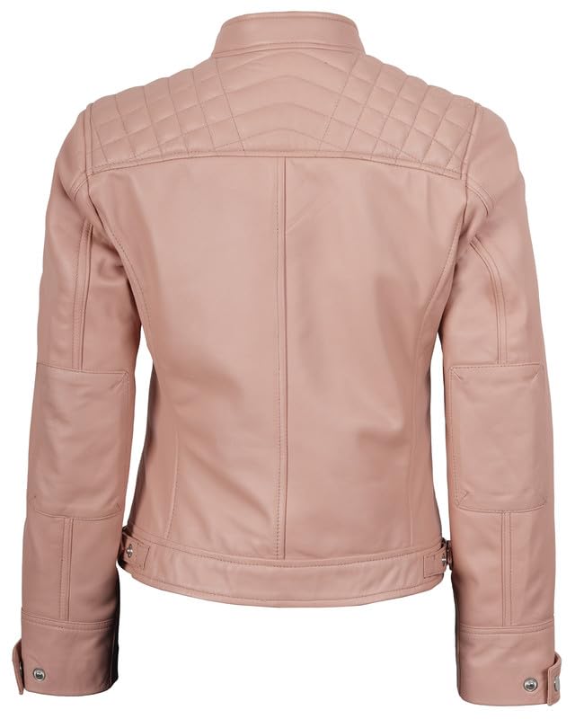 Decrum Real Womens Leather Jacket - Cafe Racer Style Leather Jackets for Women4