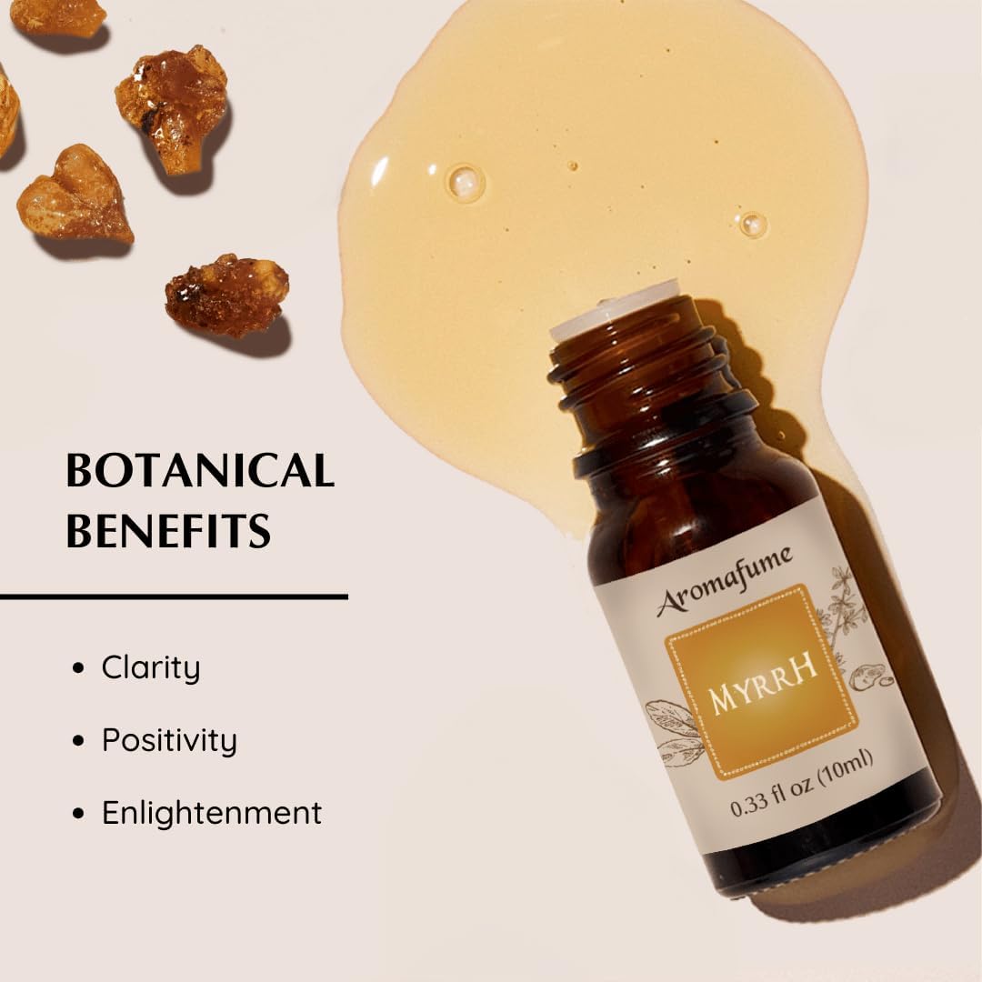 Pure Resin Mirra Essential Oil Diffuser Blend 30ml by Aromafume | Commiphora Myrrha Extract | Native to East Africa | Clears Negativity & stimulates a Spiritual Connection | Charged with Pure Resins - Image 3
