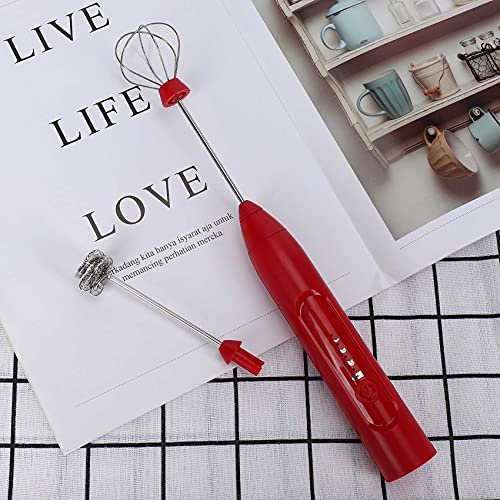 OVBBESS Batidora Batidora EléCtrica Espumador de Leche de Mano con Cargador USB Base para Hacer Burbujas de Acero… - Imagen 6