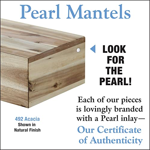 Pearl Mantels 492-72-00 Acacia Wood Fireplace Mantel Shelf, 72\", Natural Finish - Thumbnail 7