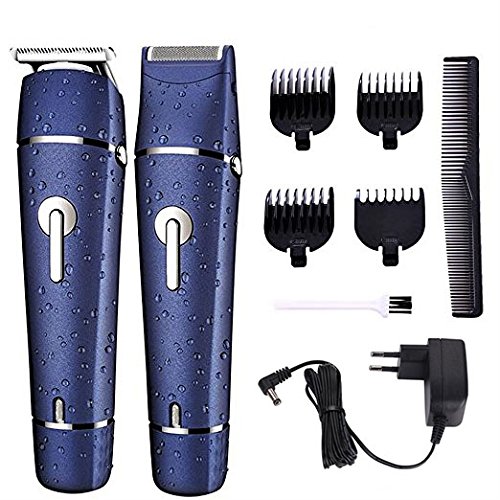 Taglia capelli elettrico Gleading Rasoio barba uomo waterproof impermeabile multifunzione 2 in 1 Kit Macchinetta taglia capelli