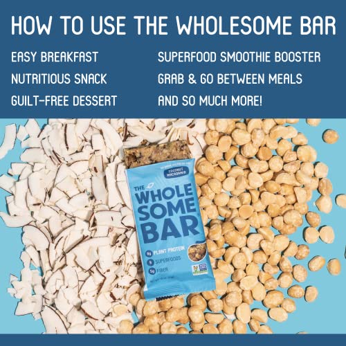 Ohi Plant-Based Coconut Macadamia Superfood Bars | 16 Refrigerated Whole Food Bars | Vegan, Non-Gmo, Free From Grain, Gluten And Soy #TOP3