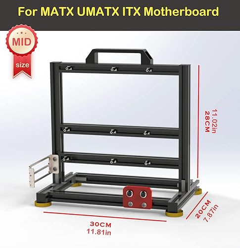 Miniatura 9 de Banco de pruebas de PC Caja de computadora al aire libre ITX chasis placa base soporte de aluminio DIY marco desnudo ATX soporte 120 240 360