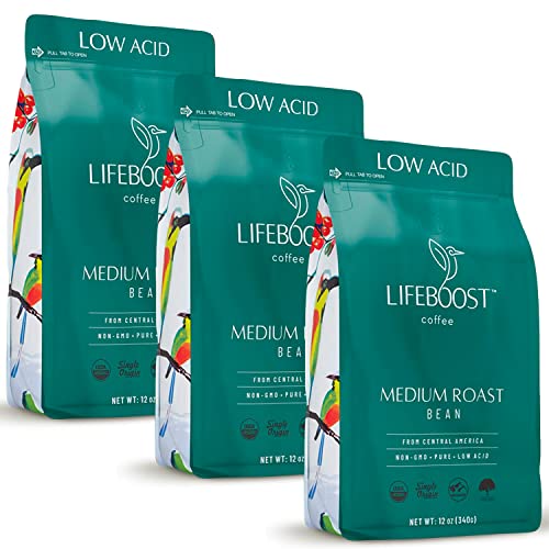 Lifeboost 3 Pack Medium Roast Whole Bean Coffee -