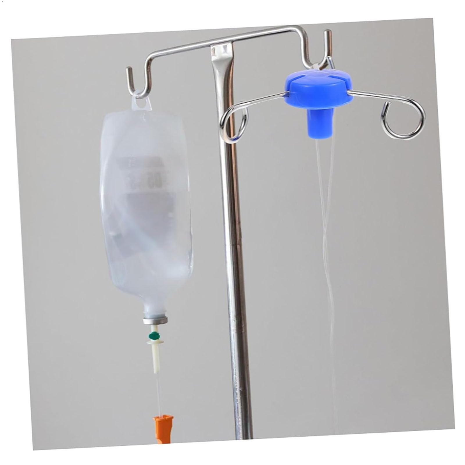 Asta per Flebo, Porta Flebo, Aste Portaflebo in Acciaio Inossidabile Supporto per Sacca Portaflebo Portatile con 2 Ganci per Ospedale e Casa, Altezza Regolabile (3 Ganci, 4 Ganci) (Size : B)