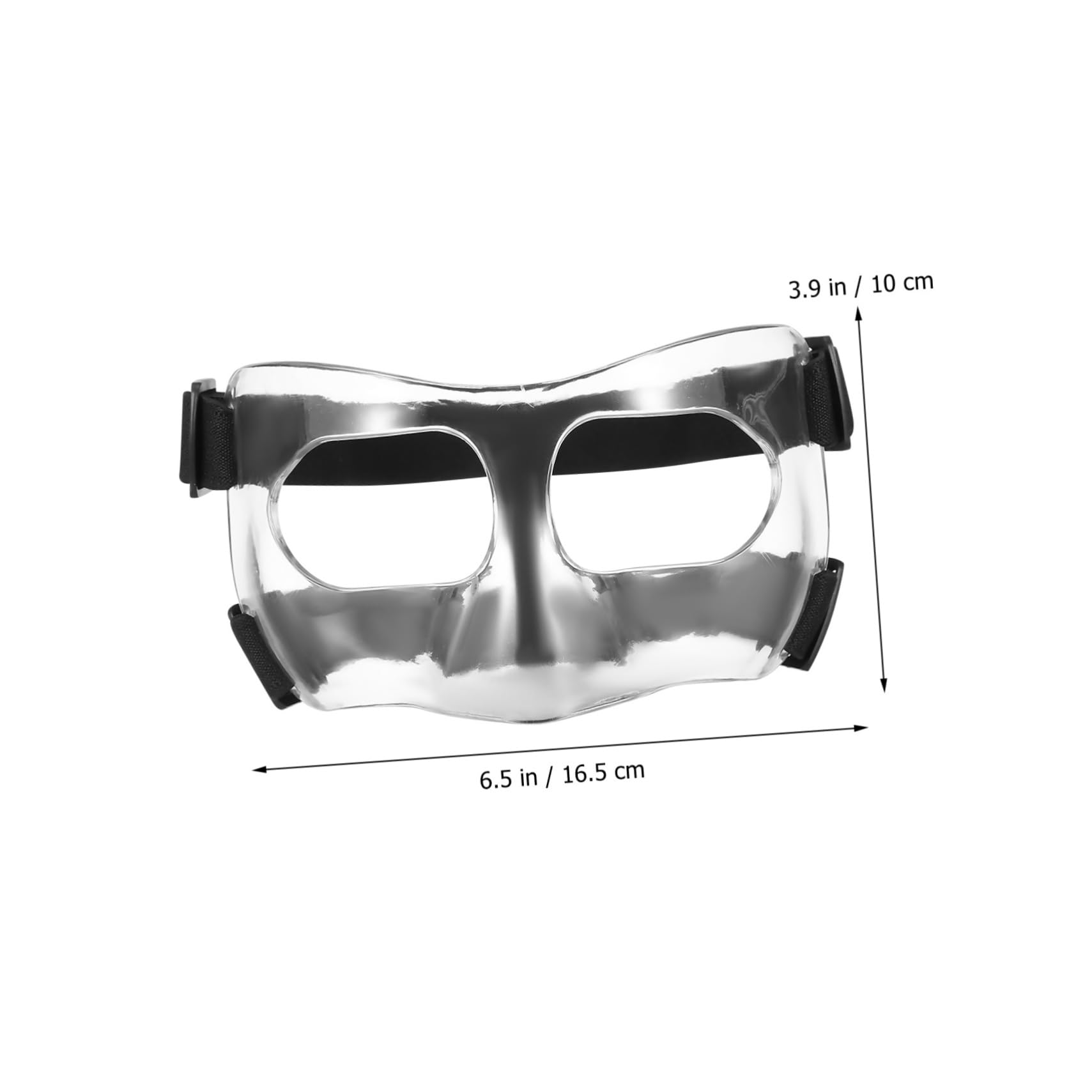 HANABASS Adjustable Nose Guard Clear Face Guard for Basketball Soccer Baseball Durable Protective Facial Mask with Enhanced Coverage for Accidental Impacts